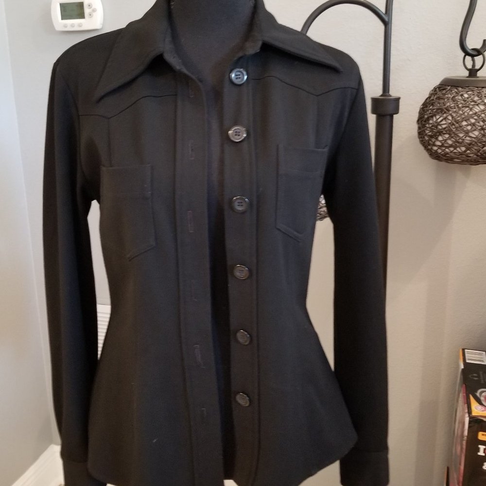 Bebe Womens Blouse Black Size 4